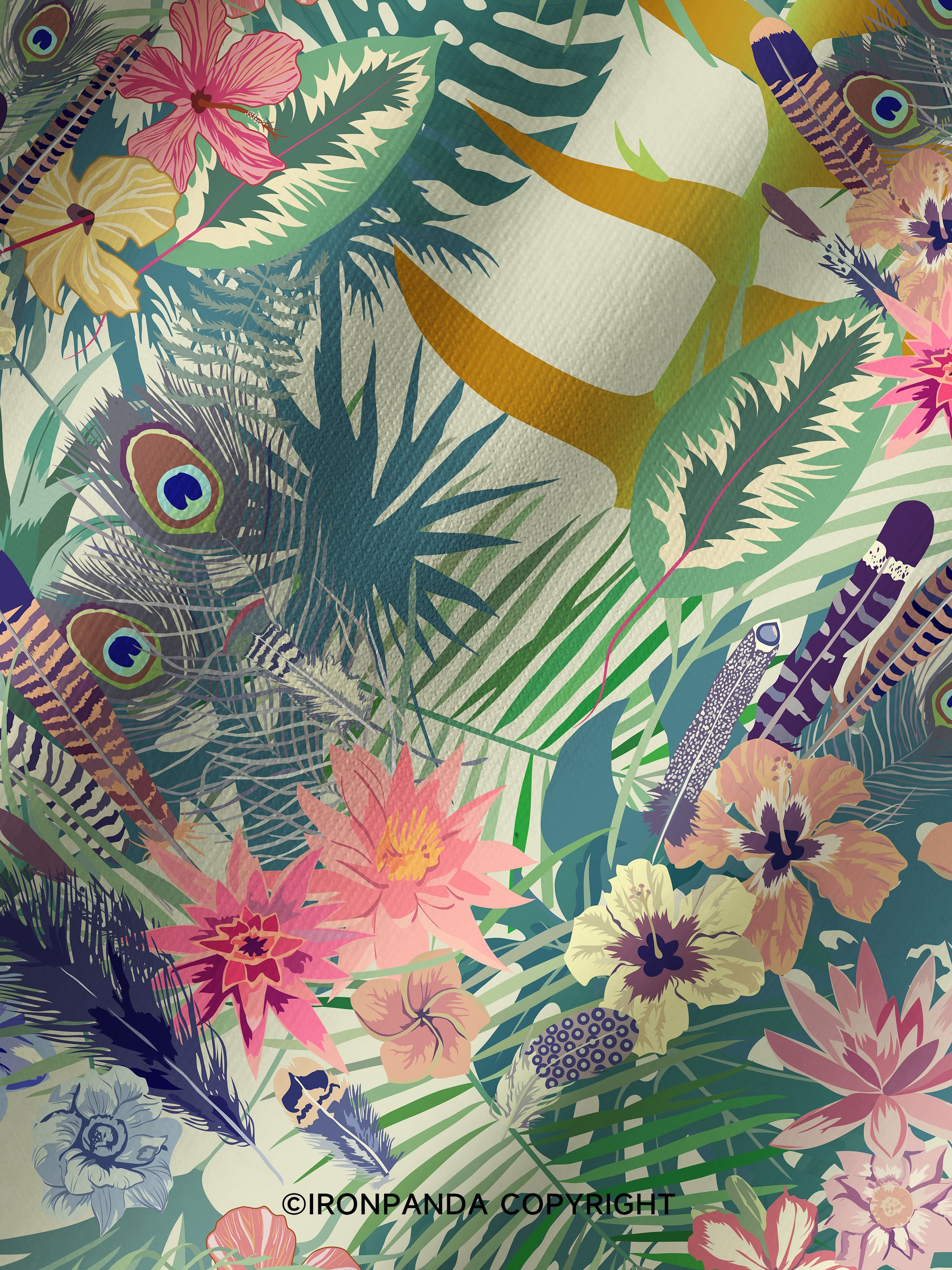 Tropical Paradise Printed Yoga Shorts