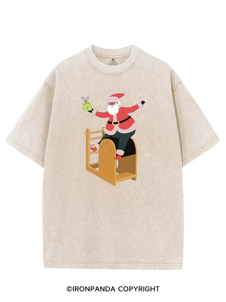 CHRISTMAS SANTA CLAUS PILATES VINTAGE GYM SHIRT