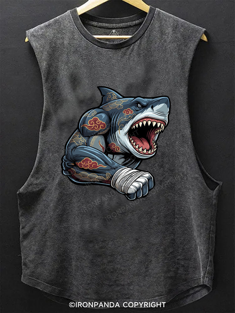 Muscle Shark Scoop Bottom Cotton Tank