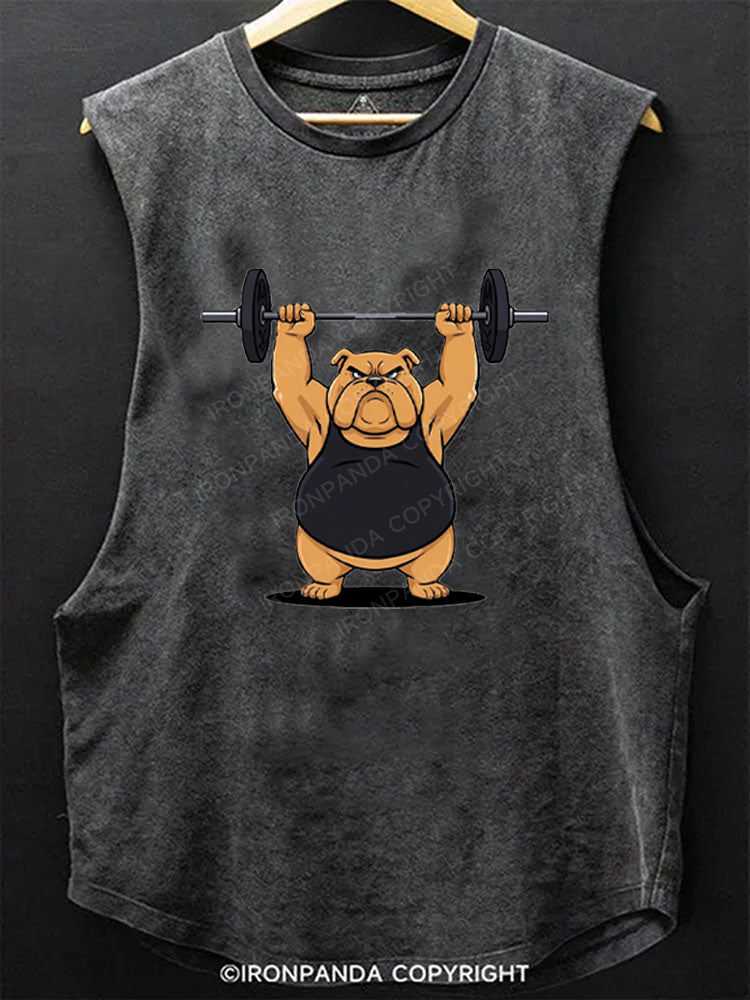 Serious Dog Weightlifting Scoop Bottom Cotton Tank