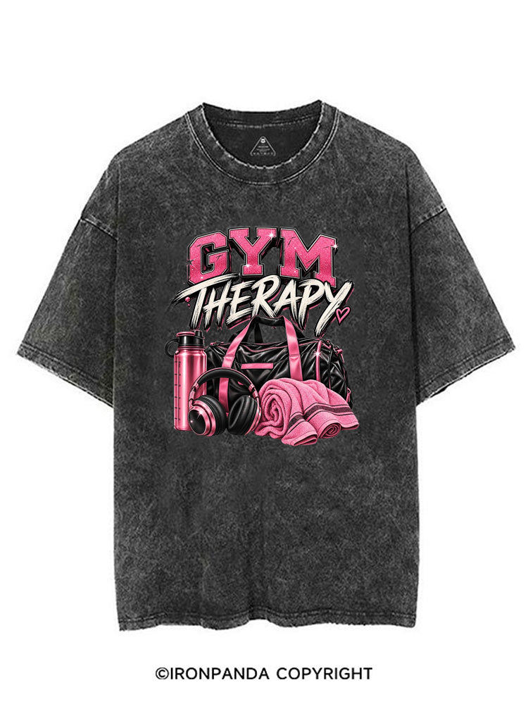 GYM THERAPY PINK FITNESS VINTAGE GYM SHIRT