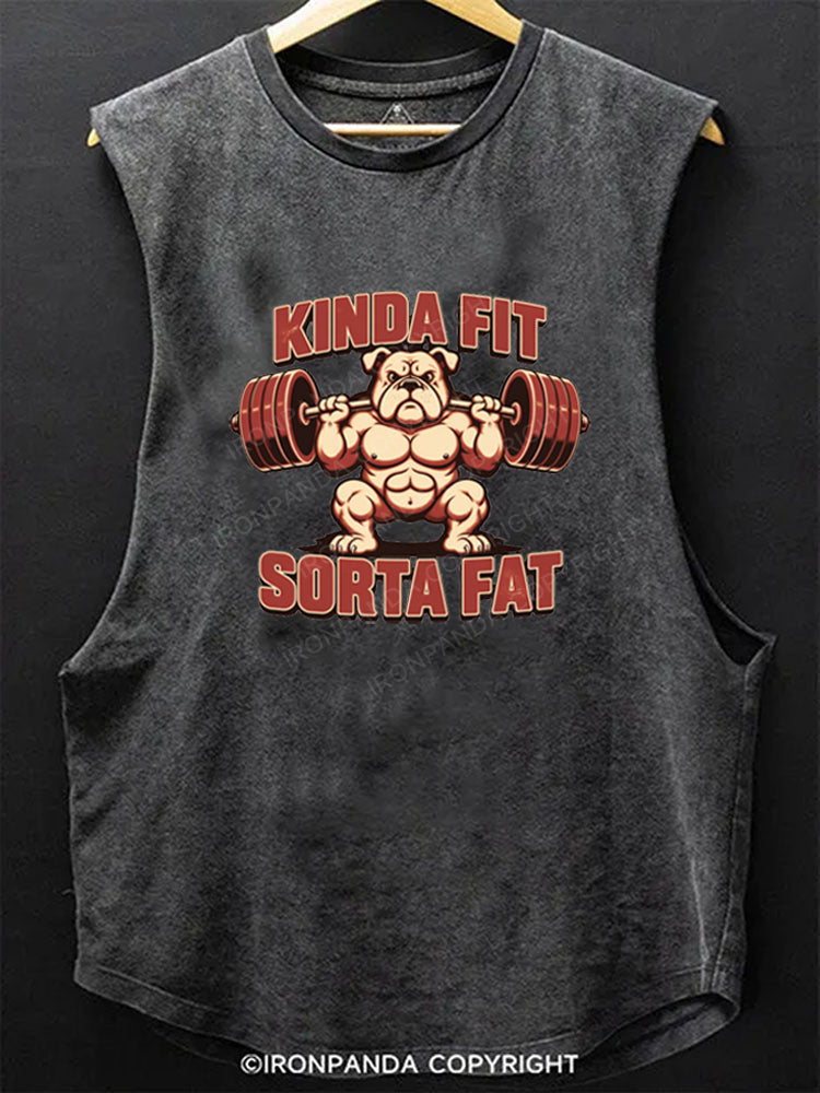 Kinda Fit Sorta Fat Bulldog Scoop Bottom Cotton Tank