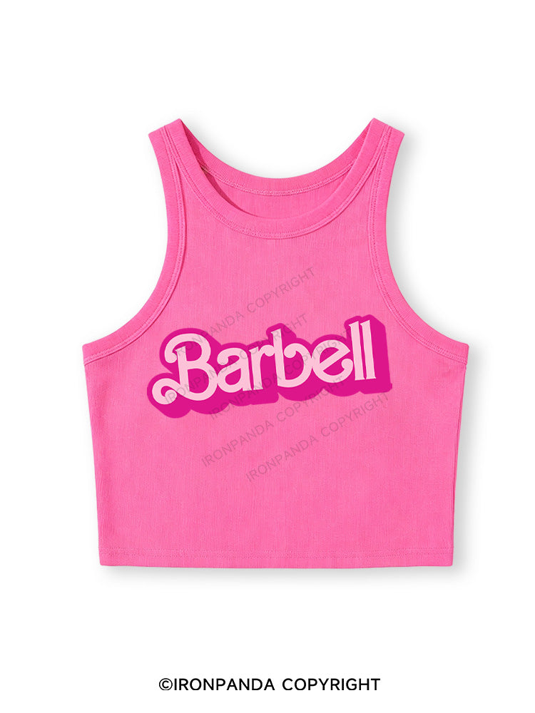 BARBELL Fitted Crop Tank Top