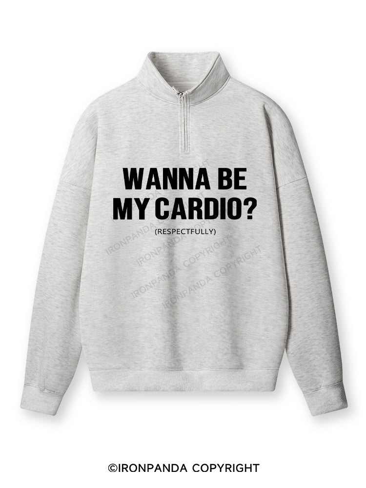 Wanna Be My Cardio Quarter-Zip Fleece Sweatshirt