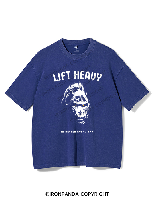 Lift heavy gorilla Washed Gym Shirt