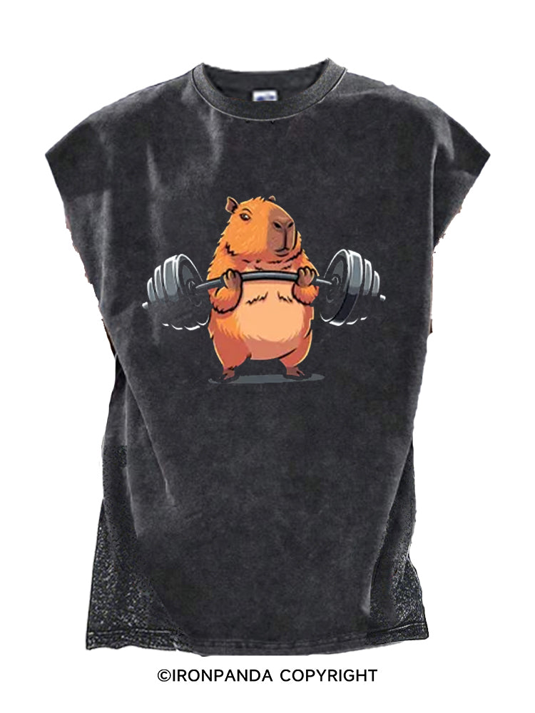 Capybara Weightlifting Cut Off Tank