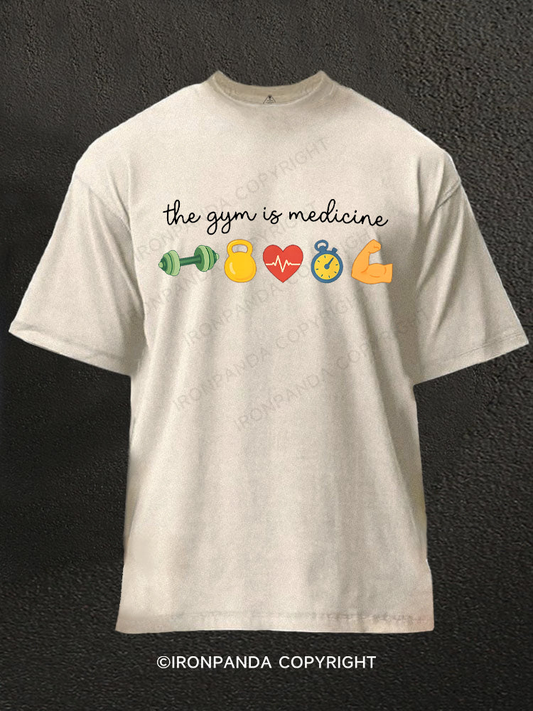The Gym Is Medicine Washed Gym Shirt