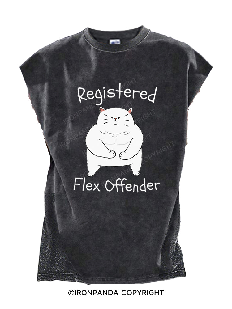 Chunky Cat Registered Flex Offender Cut Off Tank