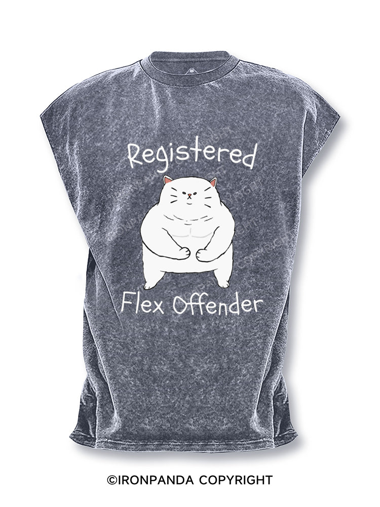 Chunky Cat Registered Flex Offender Cut Off Tank
