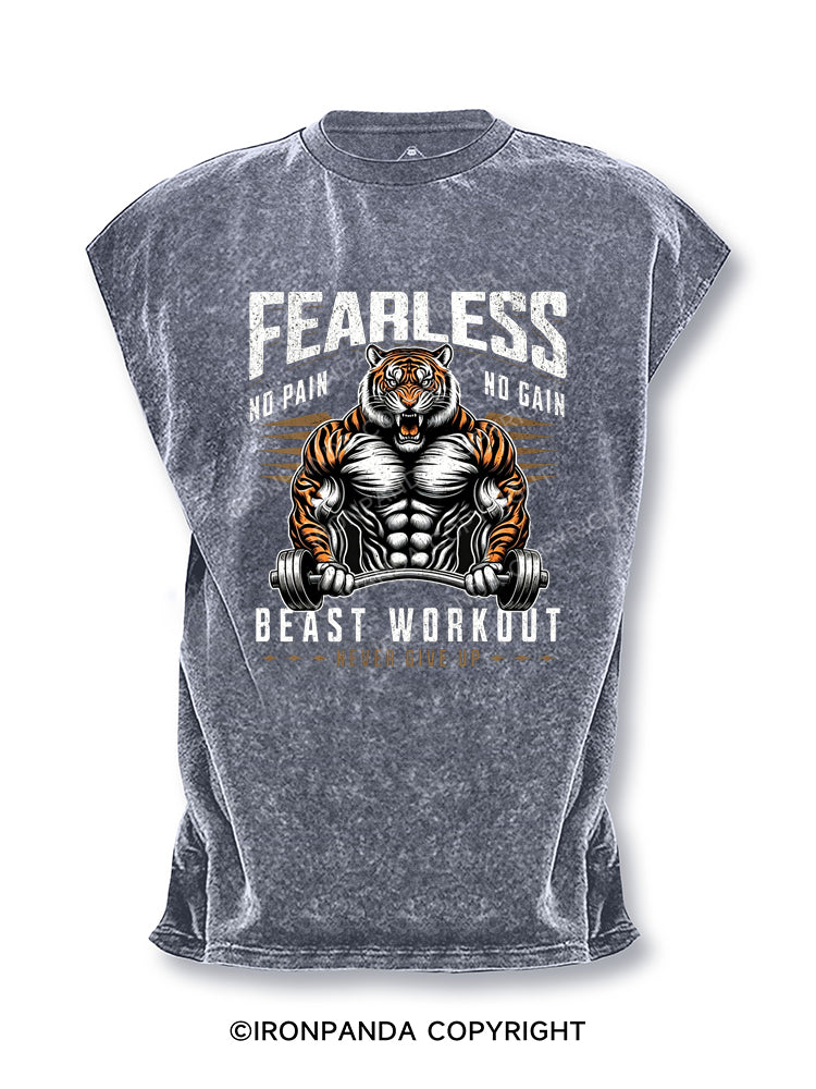 tiger bodybulding in gym Cut Off Tank