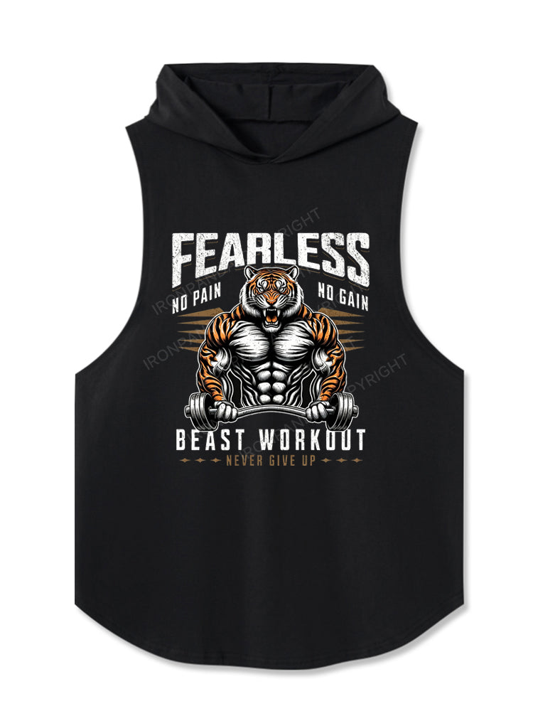 tiger bodybulding in gym Hooded Tank