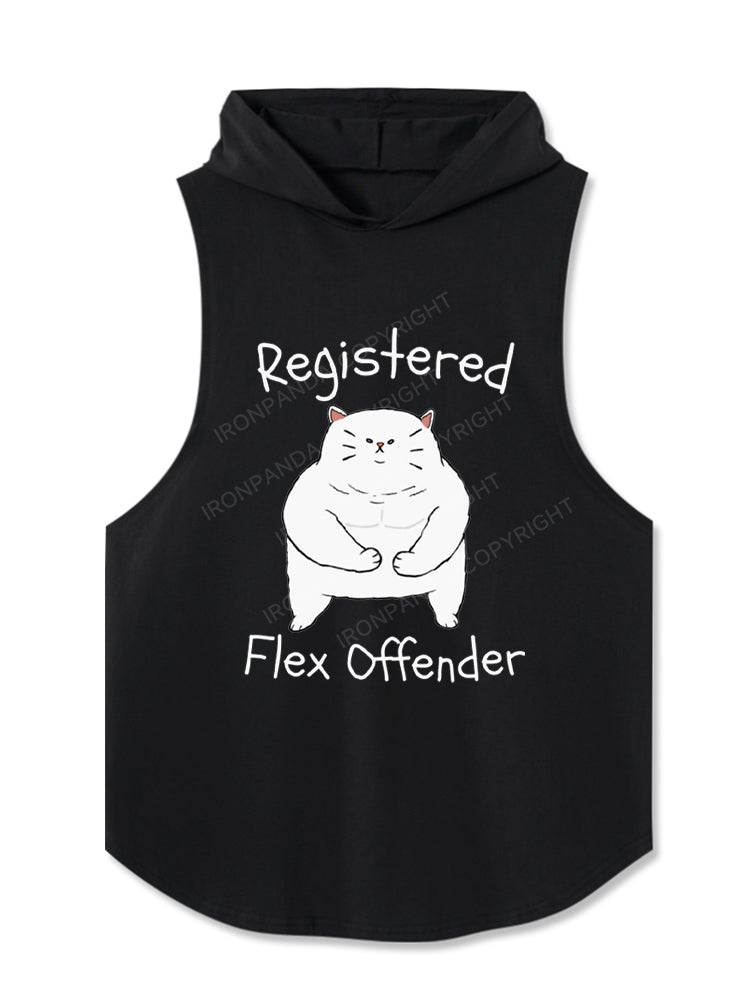 Chunky Cat Registered Flex Offender Hooded Tank