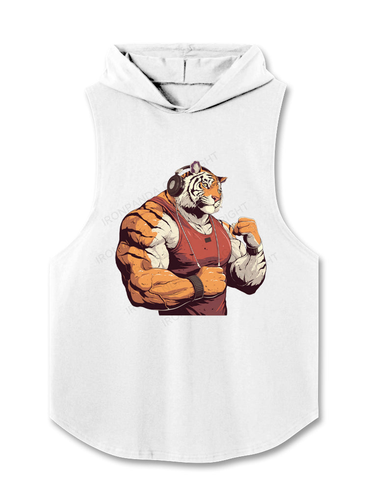 tiger bodybuilder Hooded Tank
