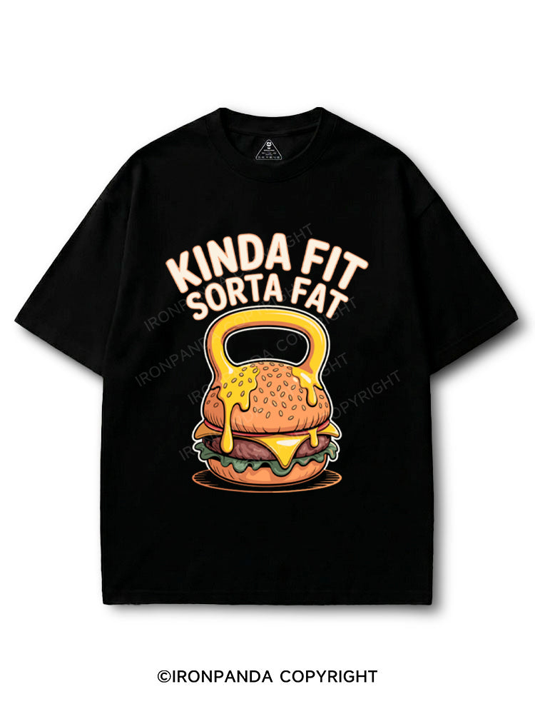 Kinda Fit Sorta Fat Burger Funny Gym COTTON PUMP COVER
