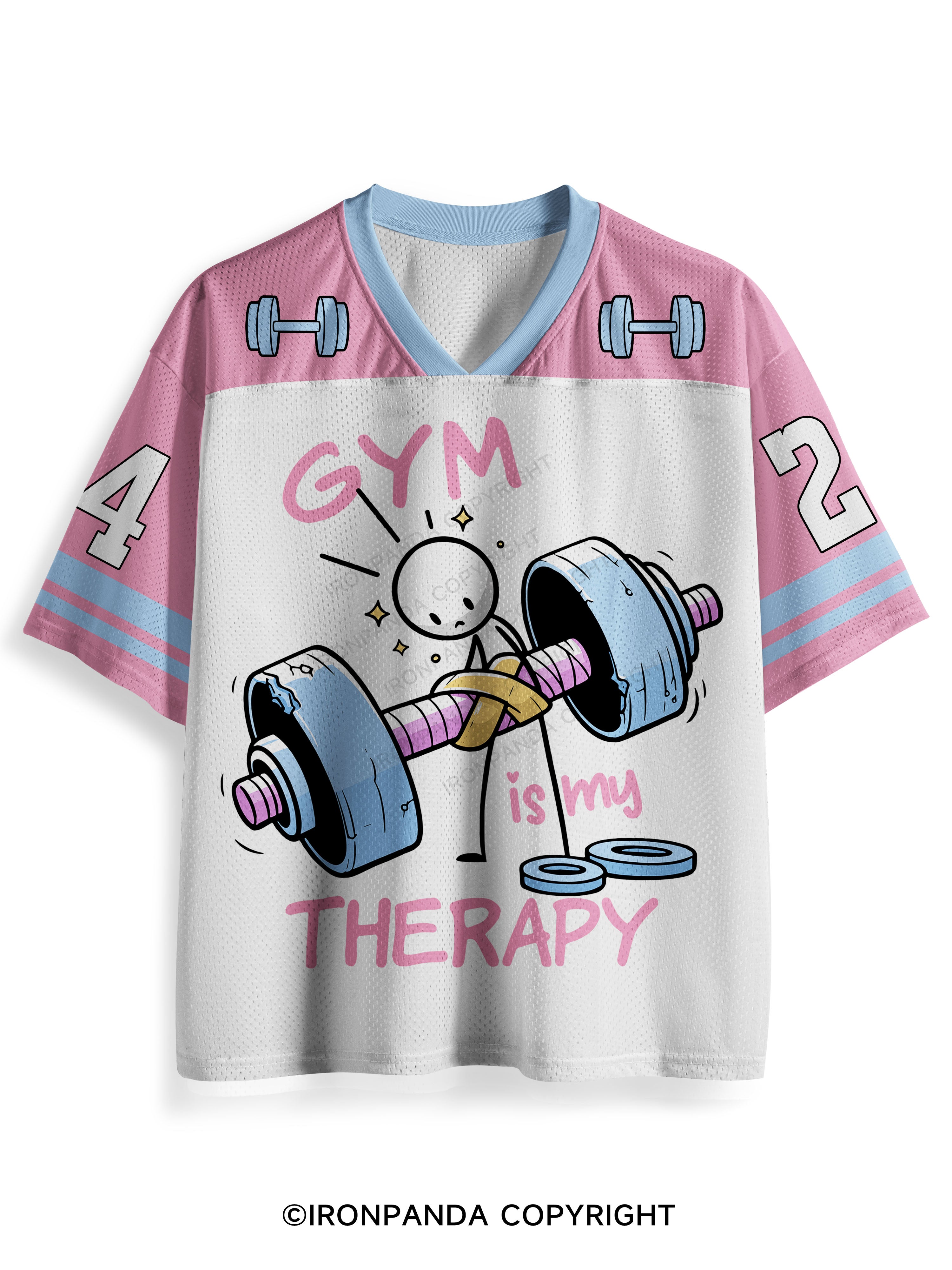 GYM IS MY THERAPY CUTE Mesh Jersey
