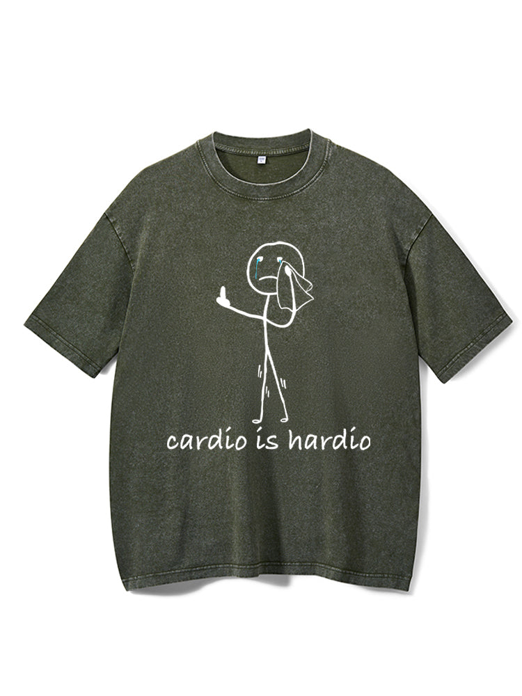 Cardio Is Hardio Washed Gym Shirt