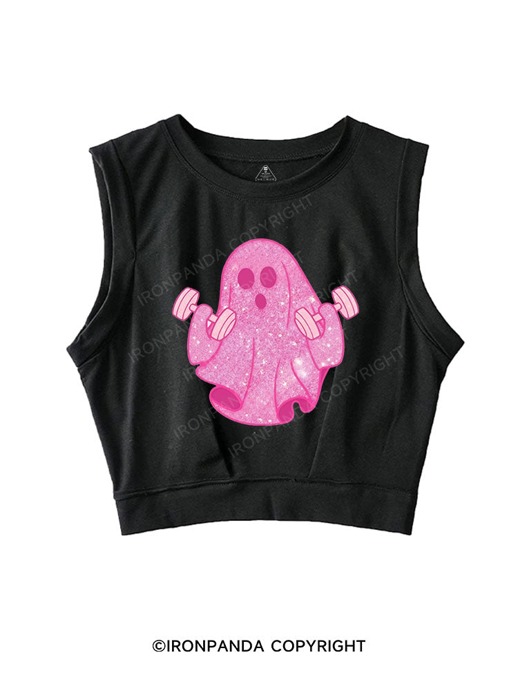 Pink Power Ghost SLEEVELESS CROP TOPS