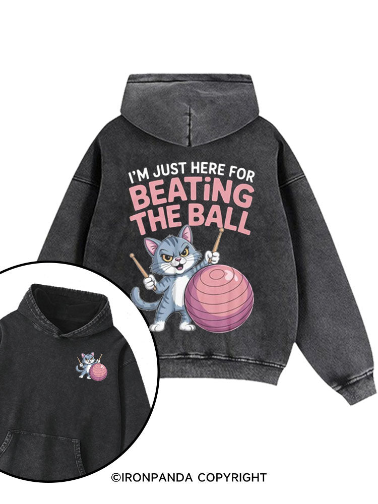 Cardio Drumming Printed Washed Gym Hoodie