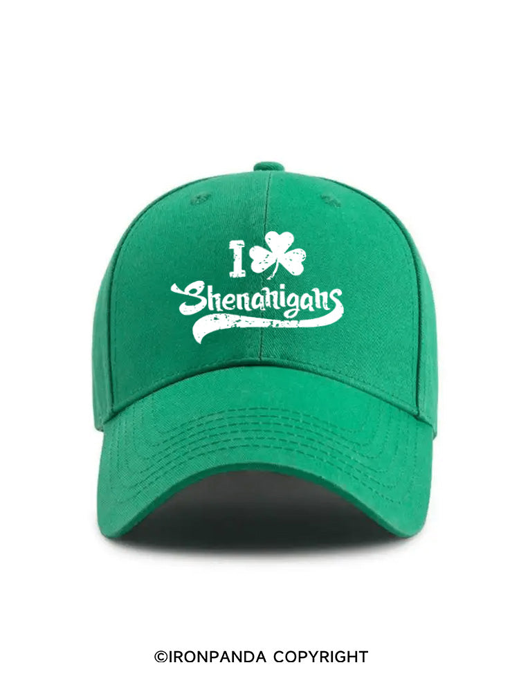 I clover shenanigans St. Patrick's Day cap
