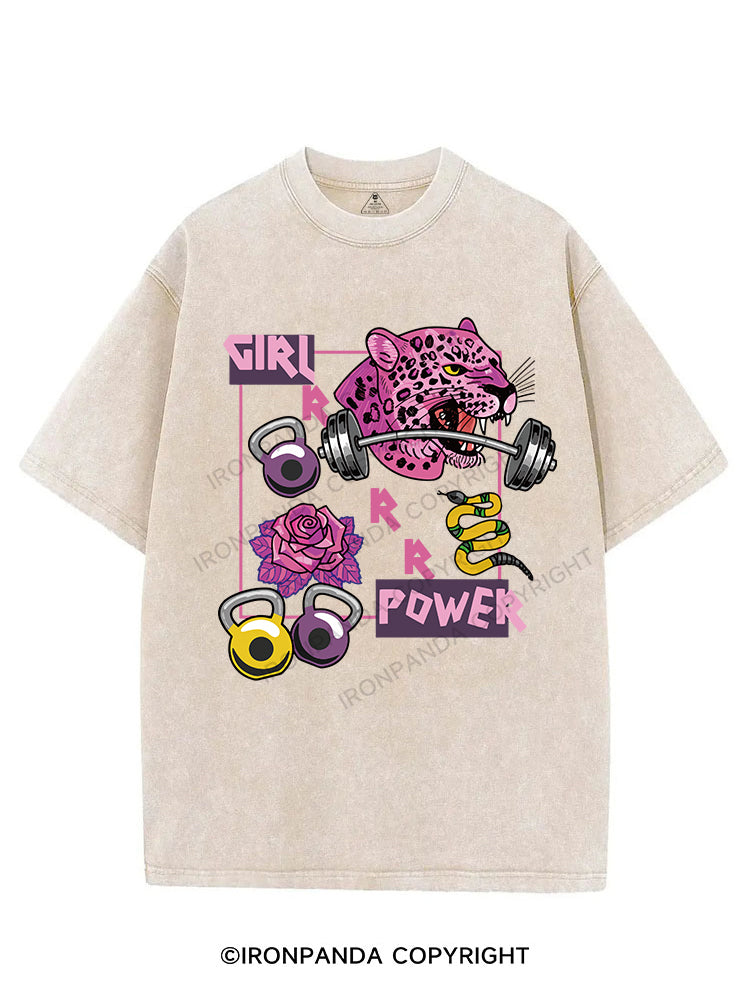 GIRL POWER VINTAGE GYM SHIRT