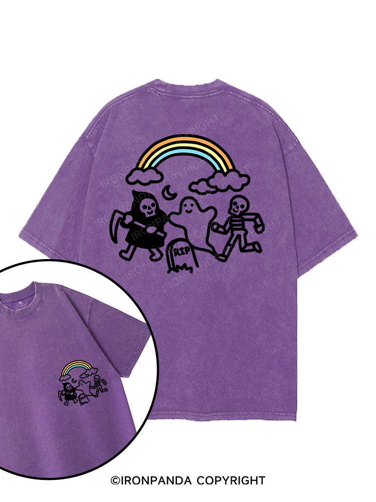 GHOSTLY GAINS RAINBOW REPS printed Gym Shirt