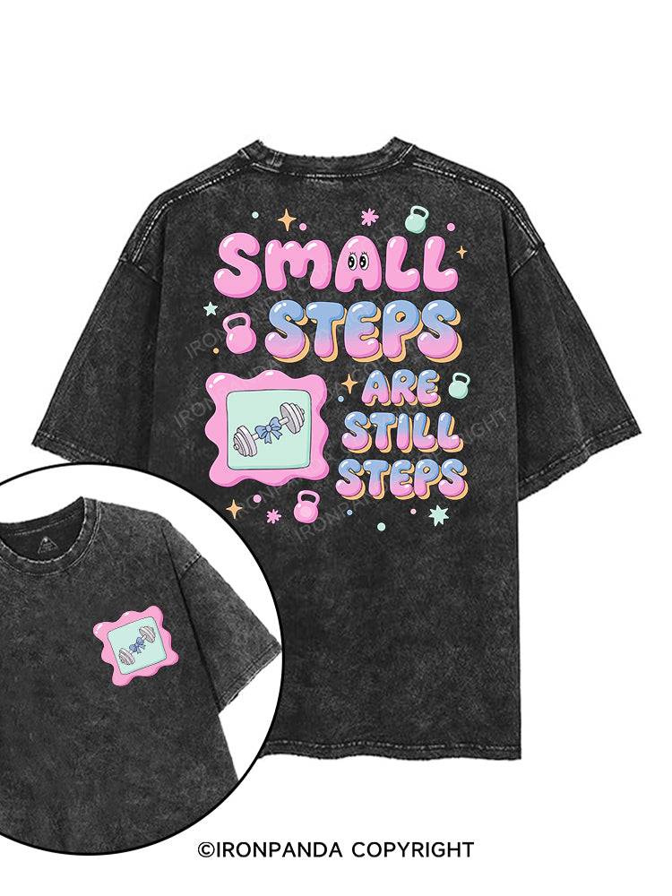 Small steps are still steps printed Gym Shirt