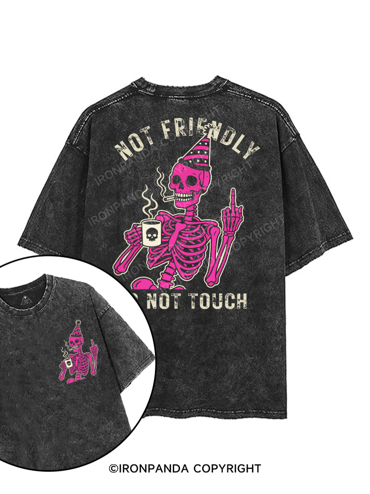 Not friendly, do not touch printed Gym Shirt