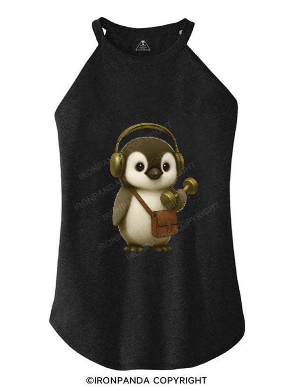 CHILL VIBES STRONG GAINS TRI ROCKER COTTON TANK