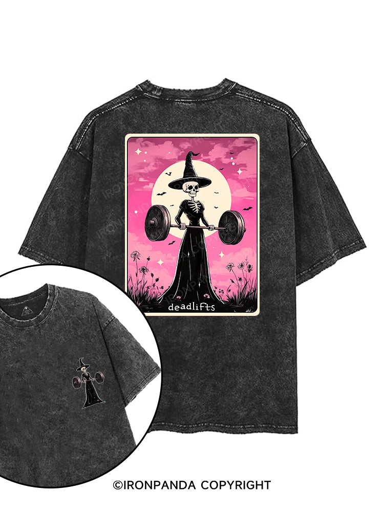DEADLIFTING WITCHCRAFT printed Gym Shirt