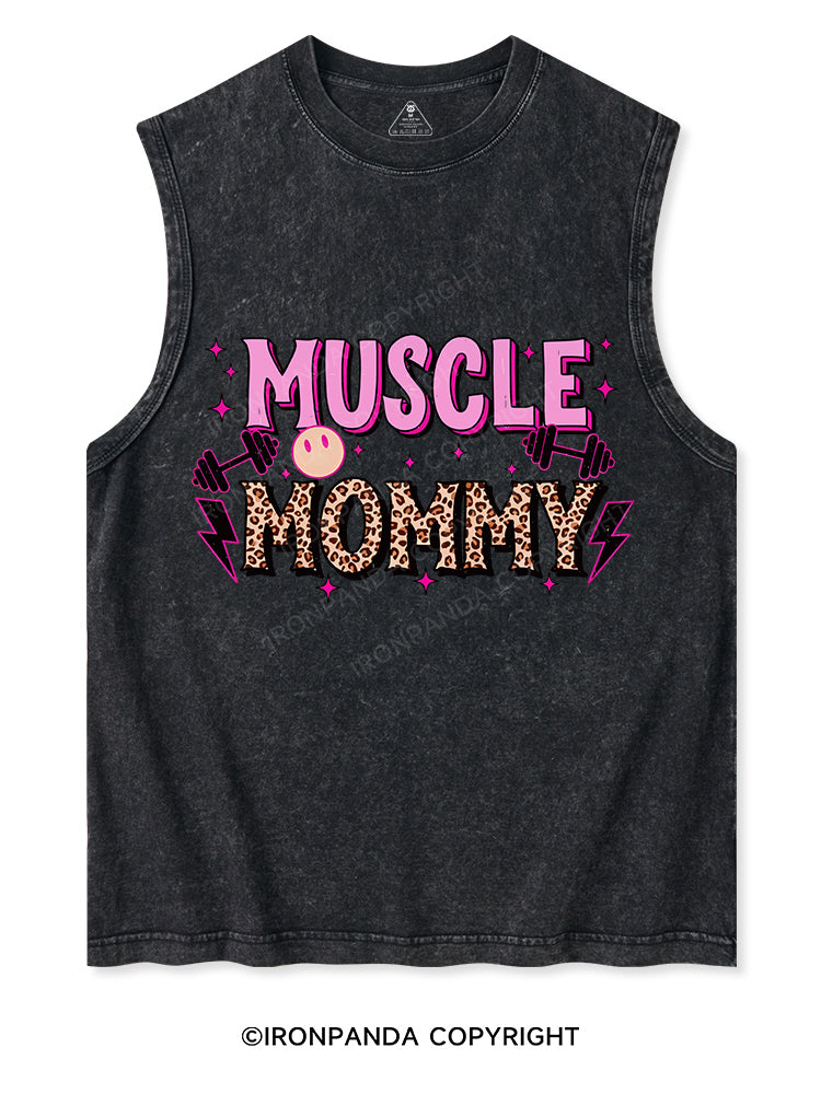 MUSCLE MOMMY Washed Tank