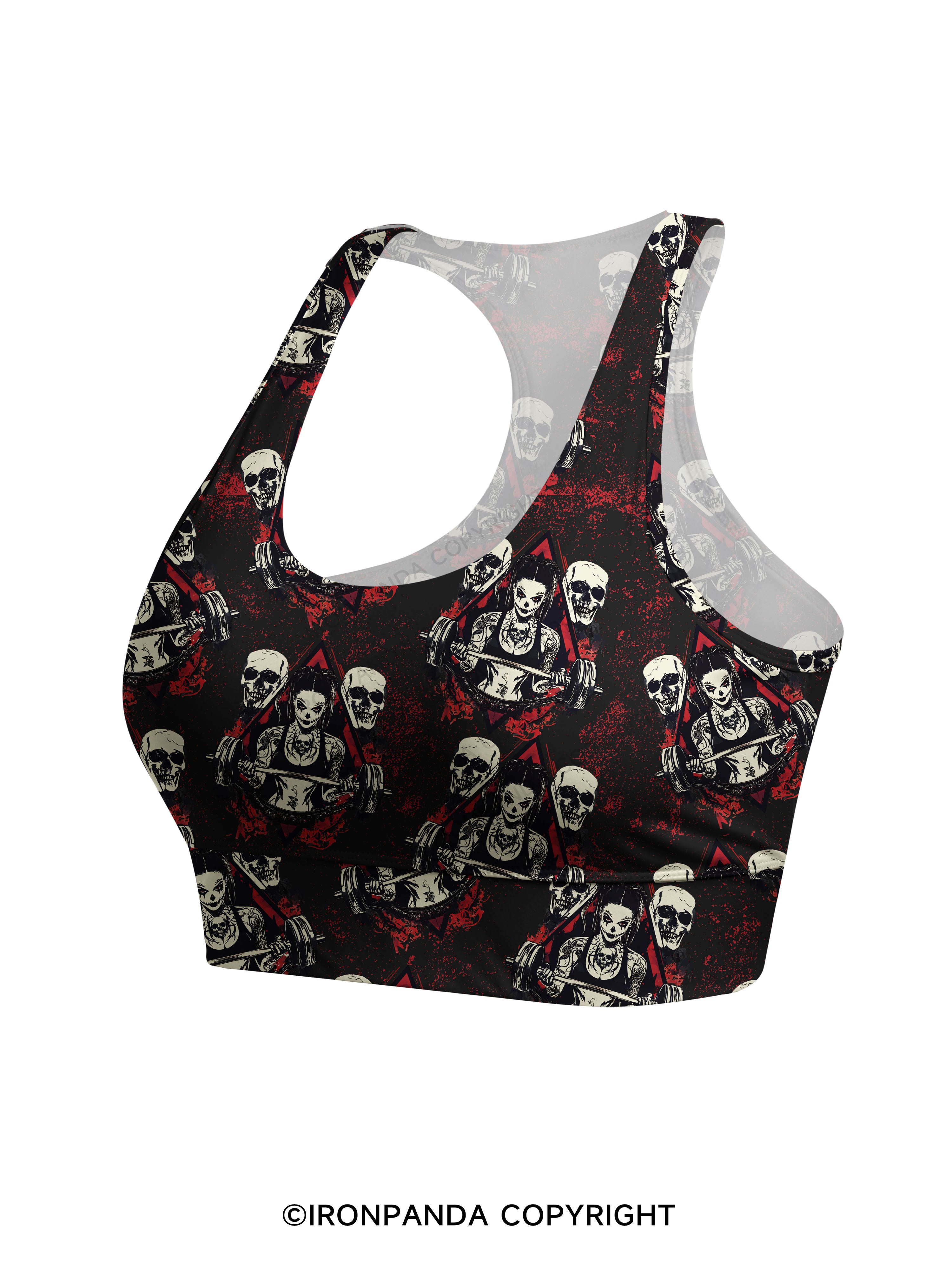 DEADLIFTS TILL DEATH Racerback Sports Bra