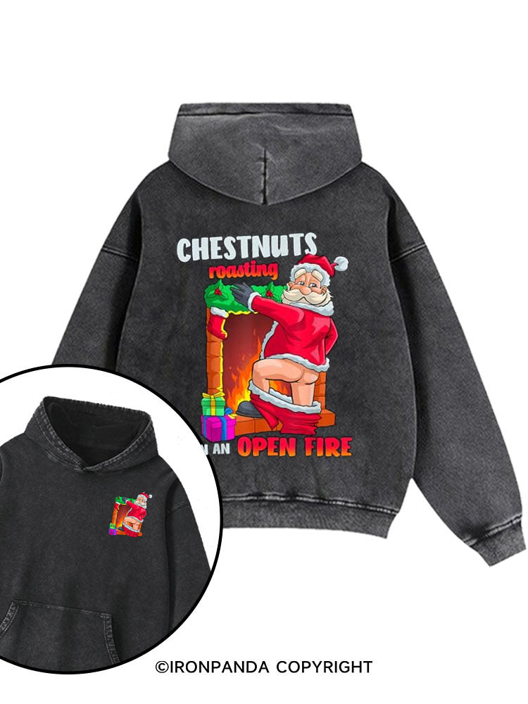 Naughty Santa Washed Gym Hoodie