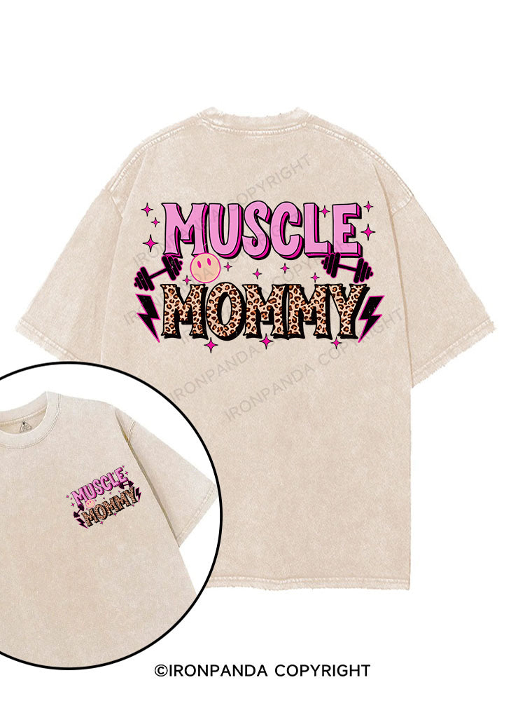 MUSCLE MOMMY printed Gym Shirt