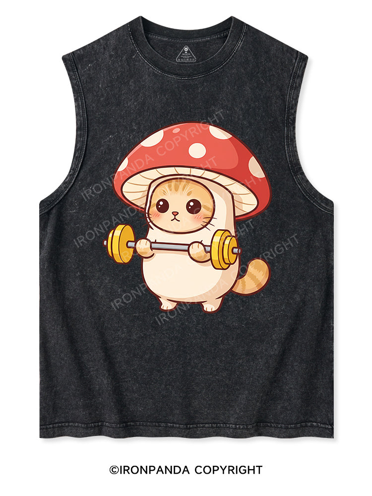 Shroomy Buff Cat Washed Tank