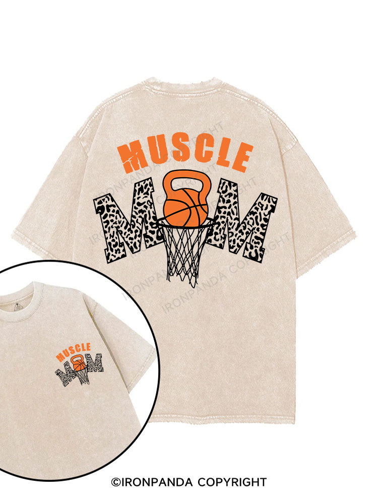 Muscle Mom printed Gym Shirt
