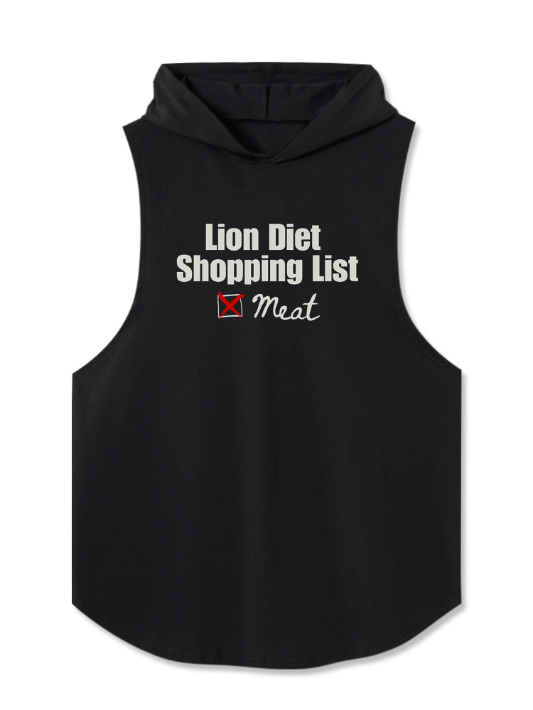Lion Diet Shopping List Hooded Tank