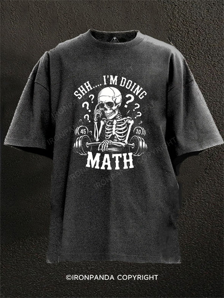 Math Funny Weightlifting Funny Washed Gym Shirt