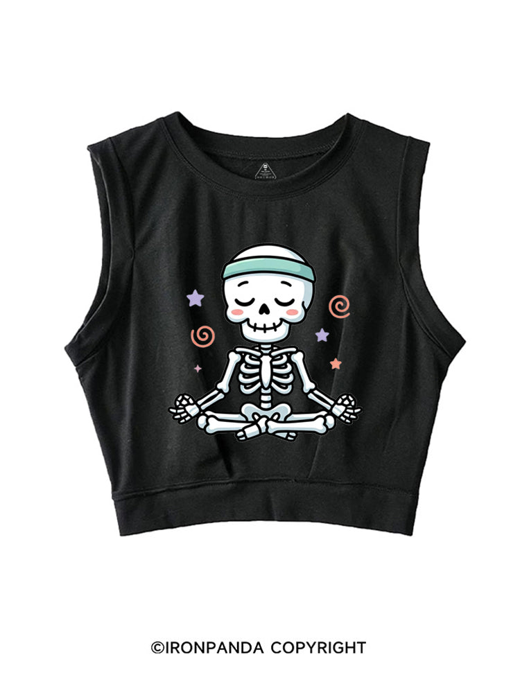 MINDFUL BONES SLEEVELESS CROP TOPS