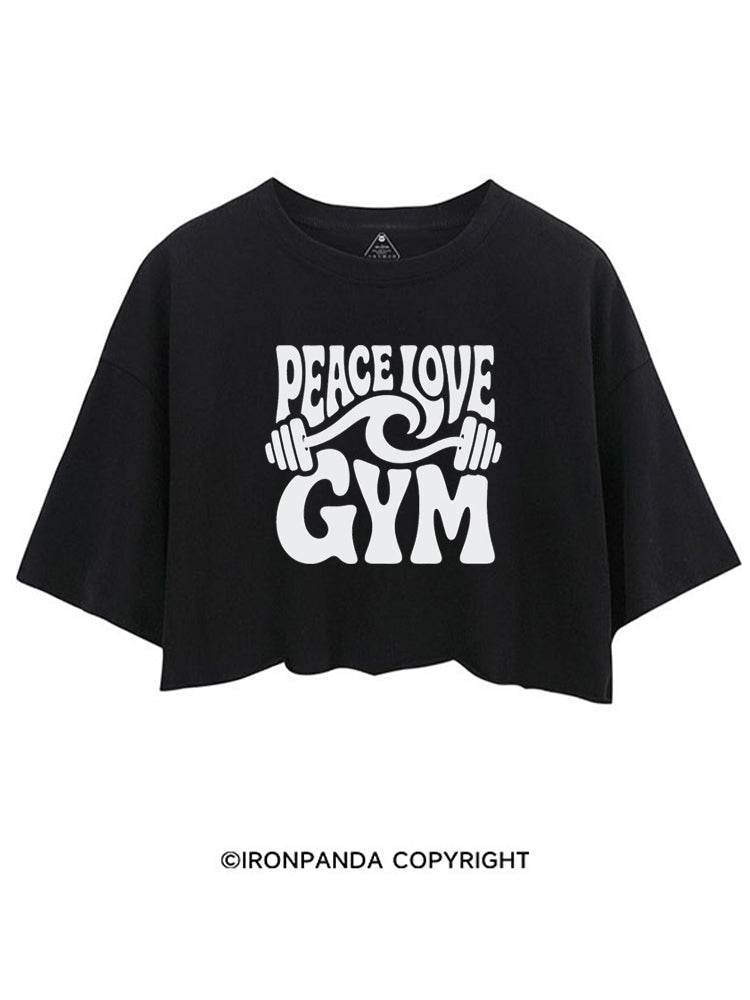 PEACE LOVE GYM CROP TOPS