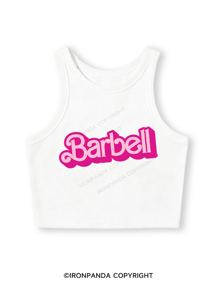 BARBELL Fitted Crop Tank Top
