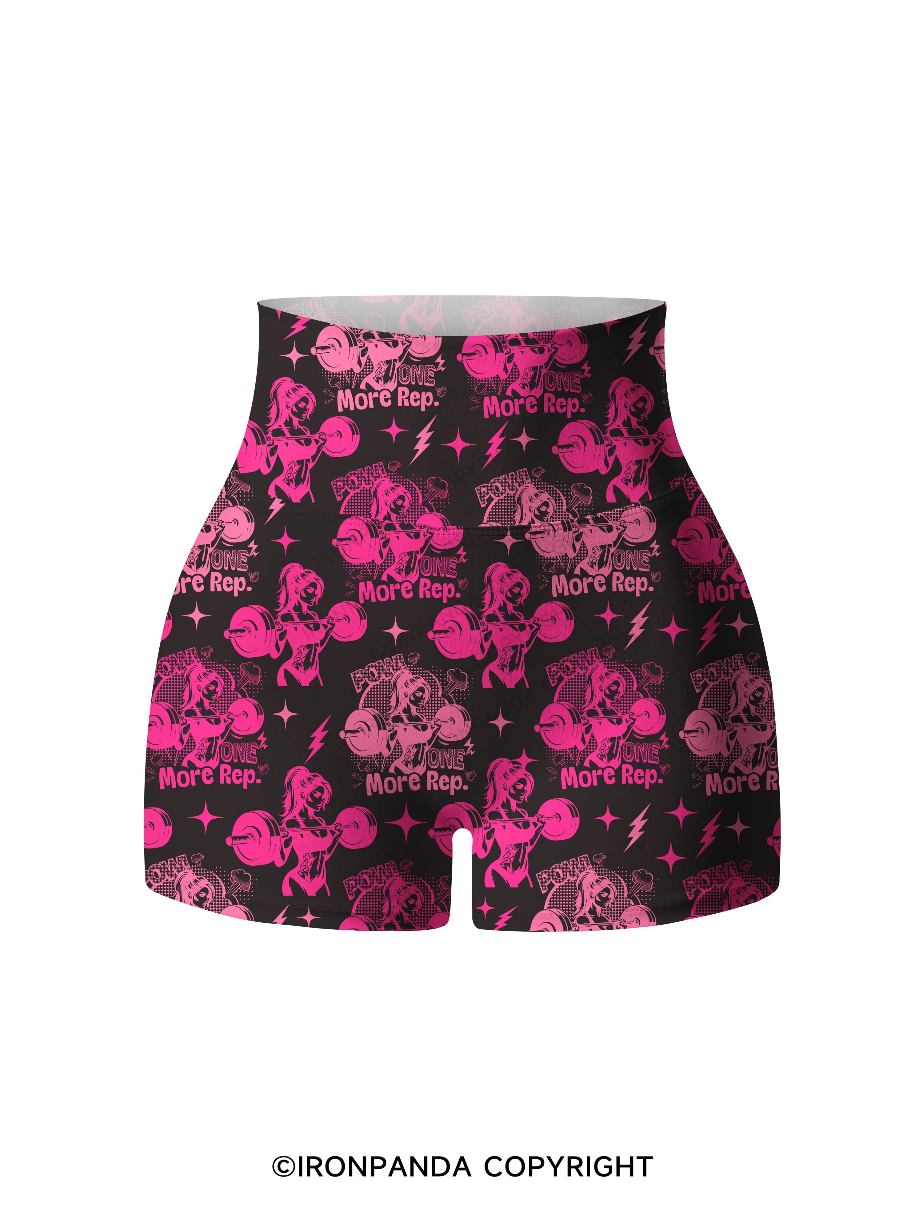 one more rep strong girl Printed Yoga Shorts