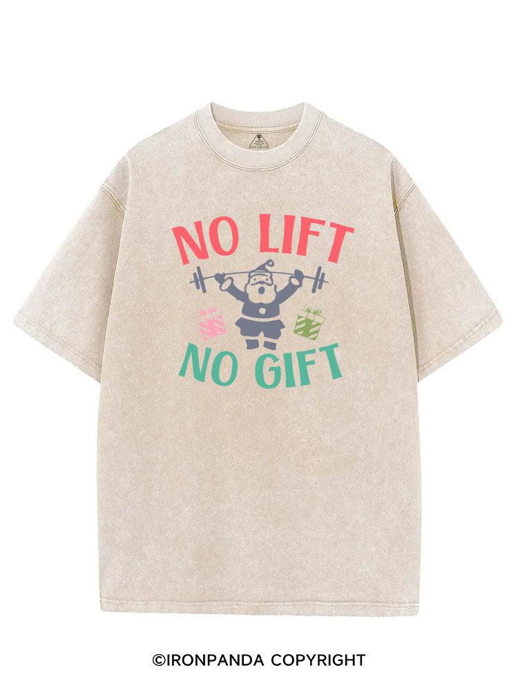 NO LIFT NO GIFT FUNNY CHRISTMAS VINTAGE GYM SHIRT