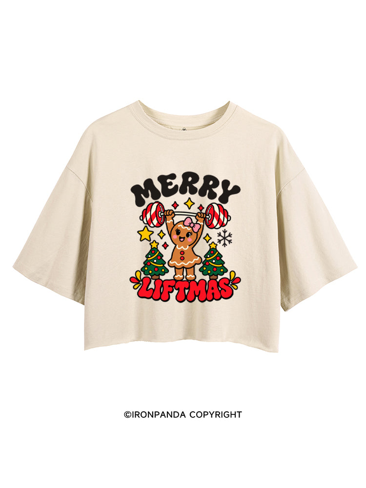 Merry Liftmas Gingerbread Weightlifting CROP TOPS