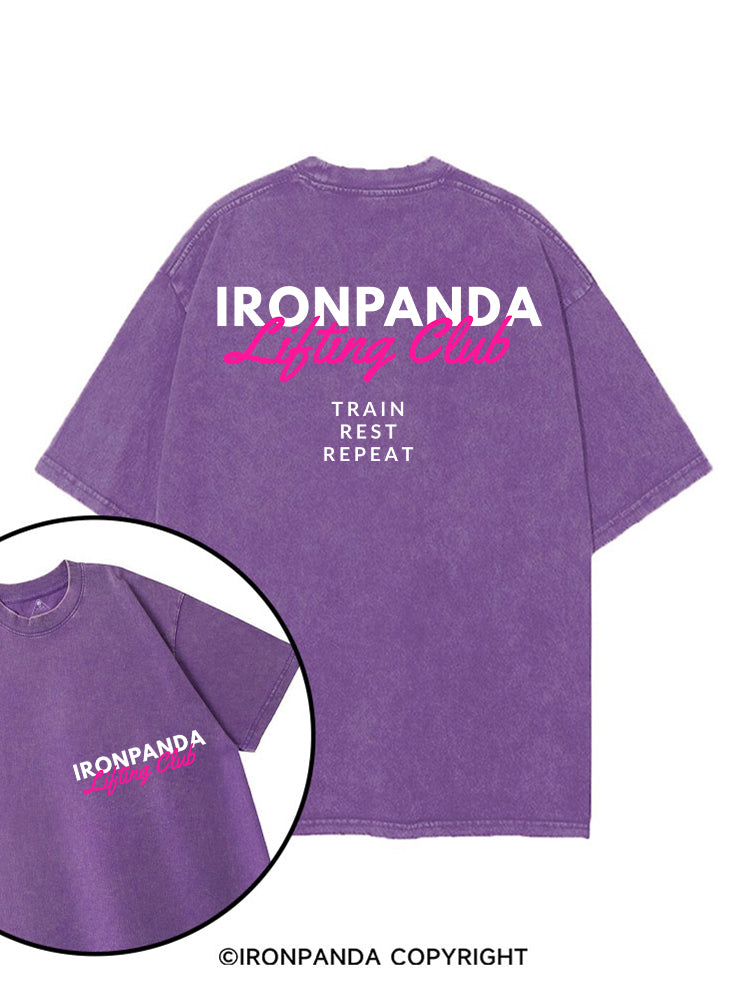 IRONPANDA LIFTING CLUB printed Gym Shirt