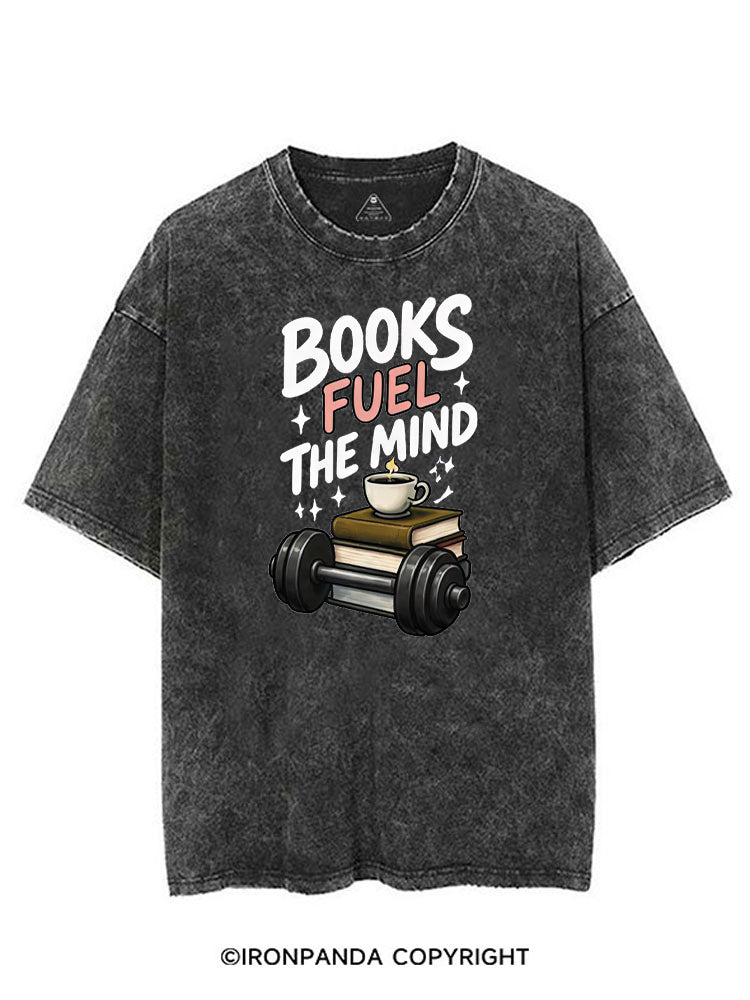 BOOKS FUEL THE MIND VINTAGE GYM SHIRT