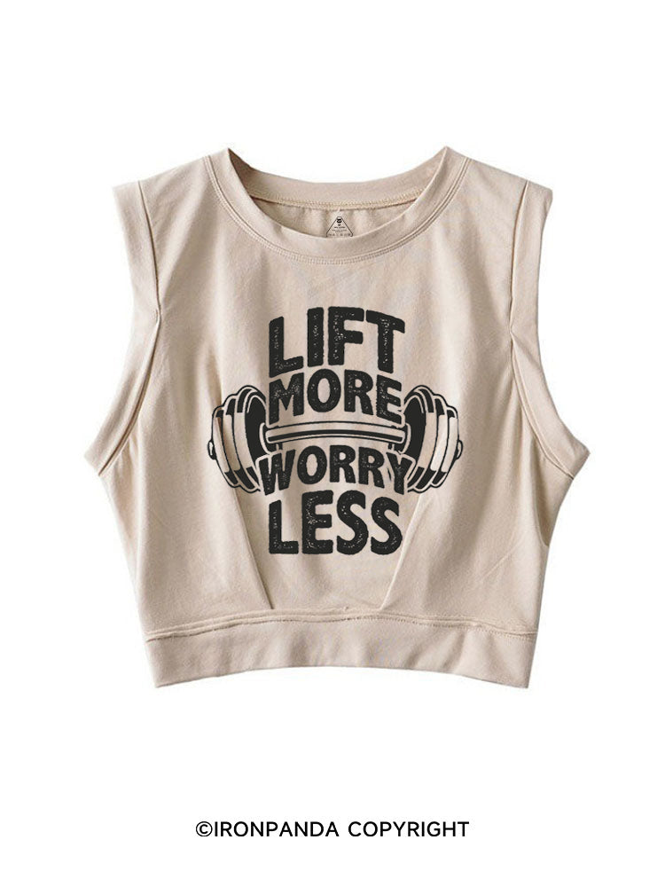 Lift More Worry Less Positive Gym SLEEVELESS CROP TOPS