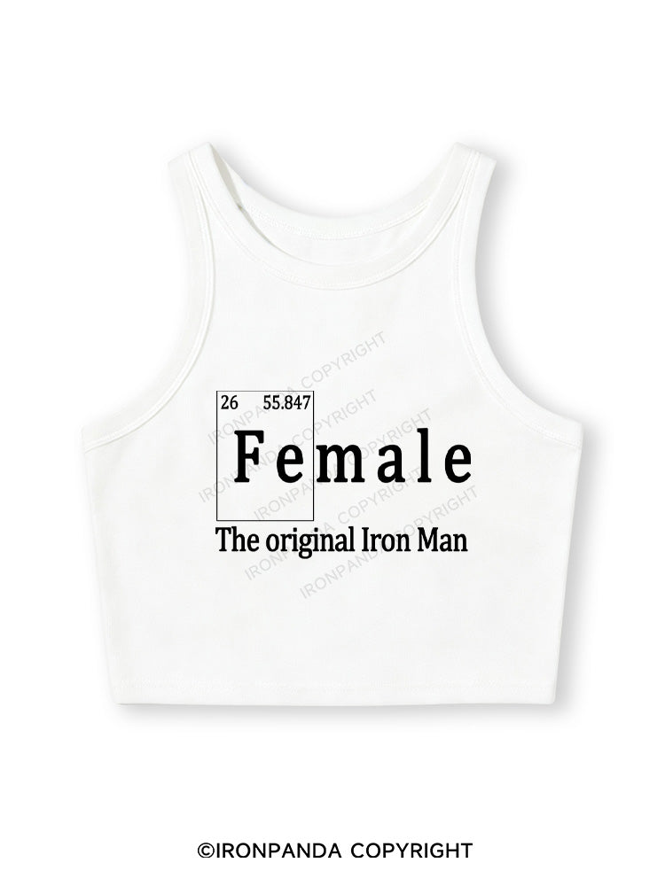 FEMALE THE ORIGINAL IRON MAN TRI ROCKER  Fitted Crop Tank Top