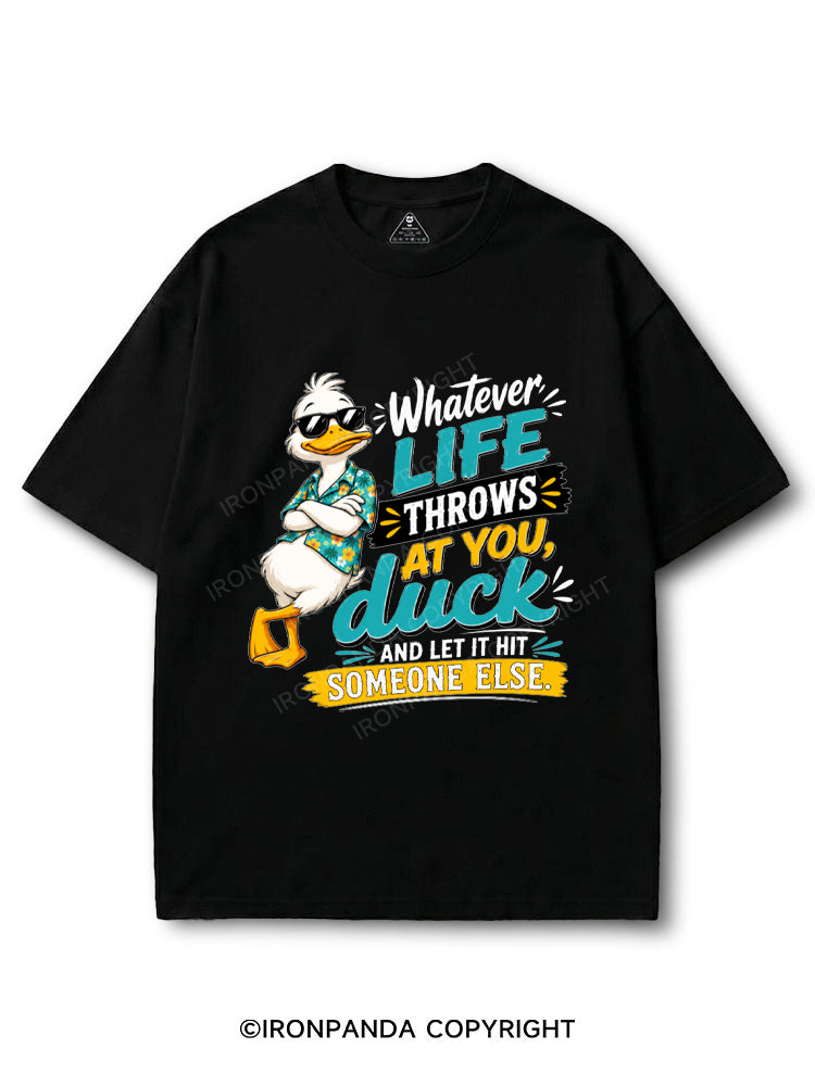 Whatever Life Throws At You Duck Humor COTTON PUMP COVER