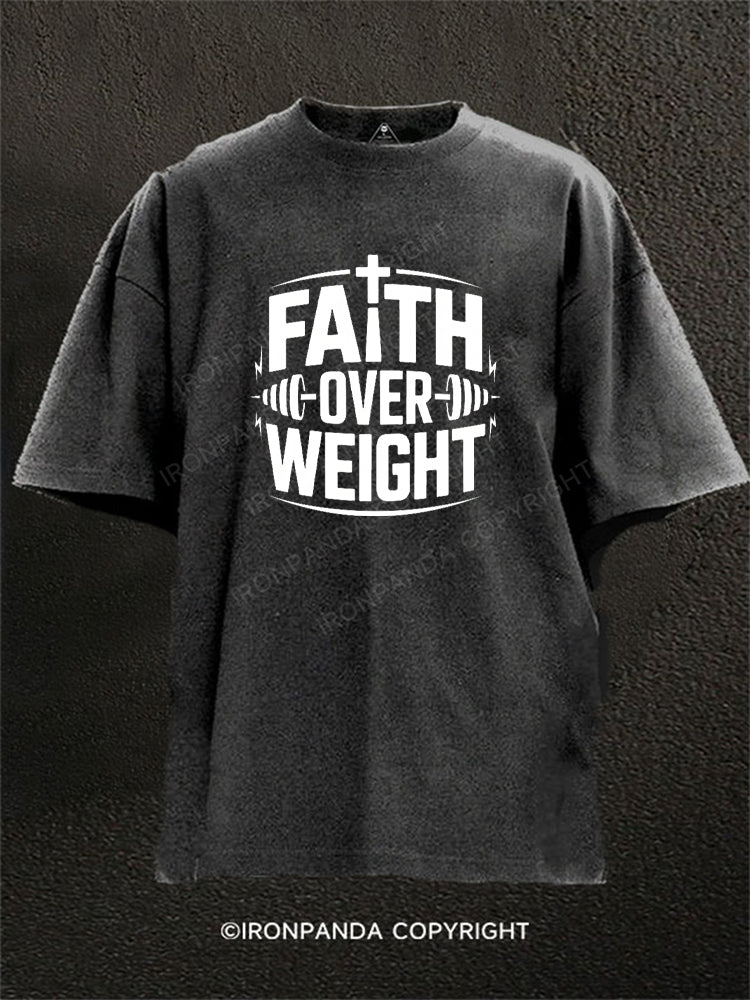 Faith Over Weight Washed Gym Shirt