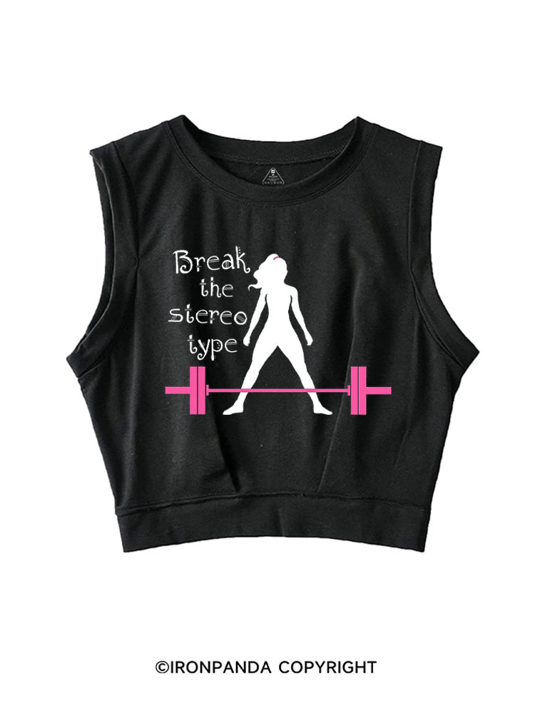 Break the stereo type SLEEVELESS CROP TOPS